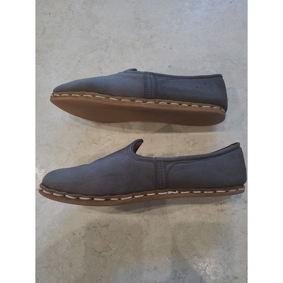 Sabah Leather Handmade  Loafers Ashland Gray Men SZ 39 US 7.5-8 quiet luxury - Picture 9 of 11